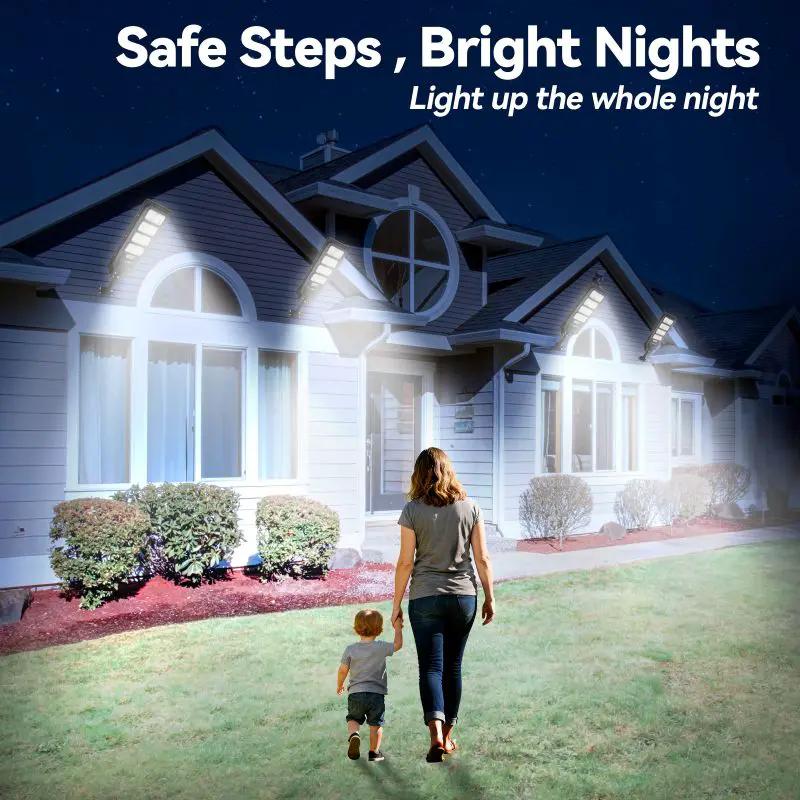 LED Solar Street Lights | 200W | 25000 Lumens | 4 Pack