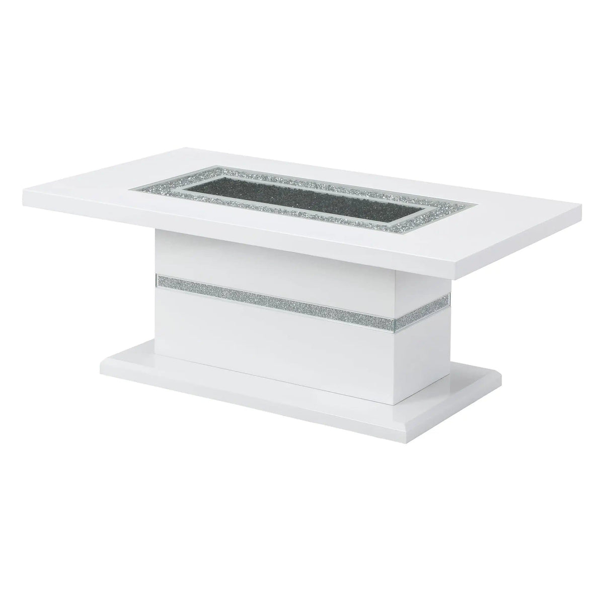 Ariya Table | 52 x 28 x 20 in | Glass & Wood | Living Room