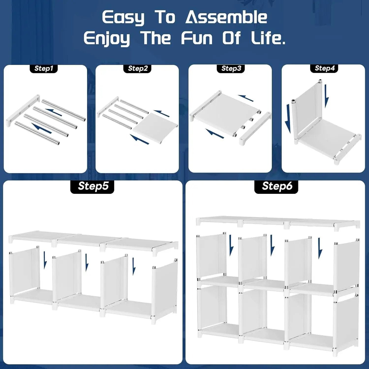 18 Cube Black Bookcase Storage Organizer Tall Metal from PriceLows™