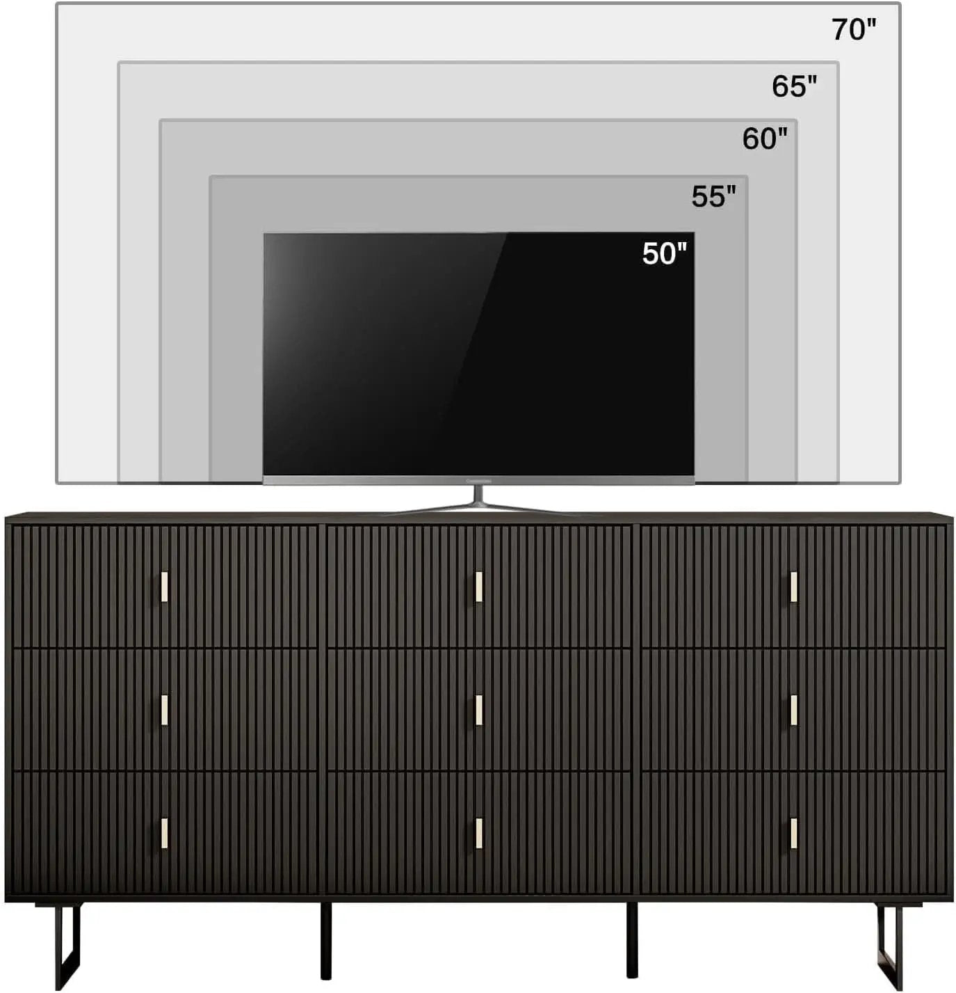 Matte Black Nine Drawer Organization Storage Cabinet from PriceLows™
