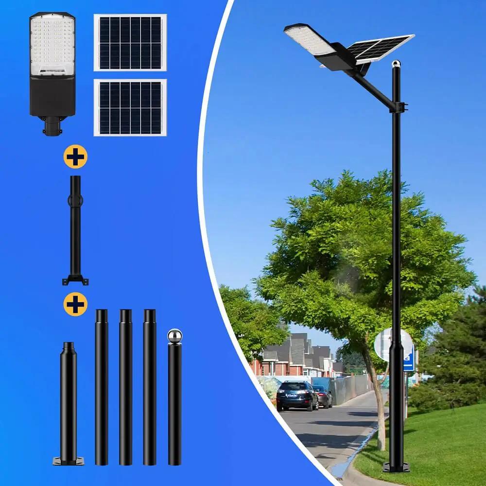 Solar Street Light With Pole | 50000 Lumen | IP65 Waterproof | 20Ft