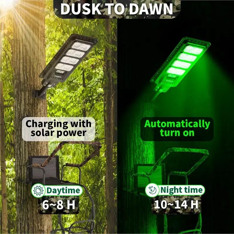 Solar Green Feeder Light | 25000 Lumens | 360 LED Array