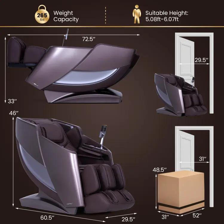 Zero Gravity Massage Recliner | 4D Massage | Foot Rollers | Airbags