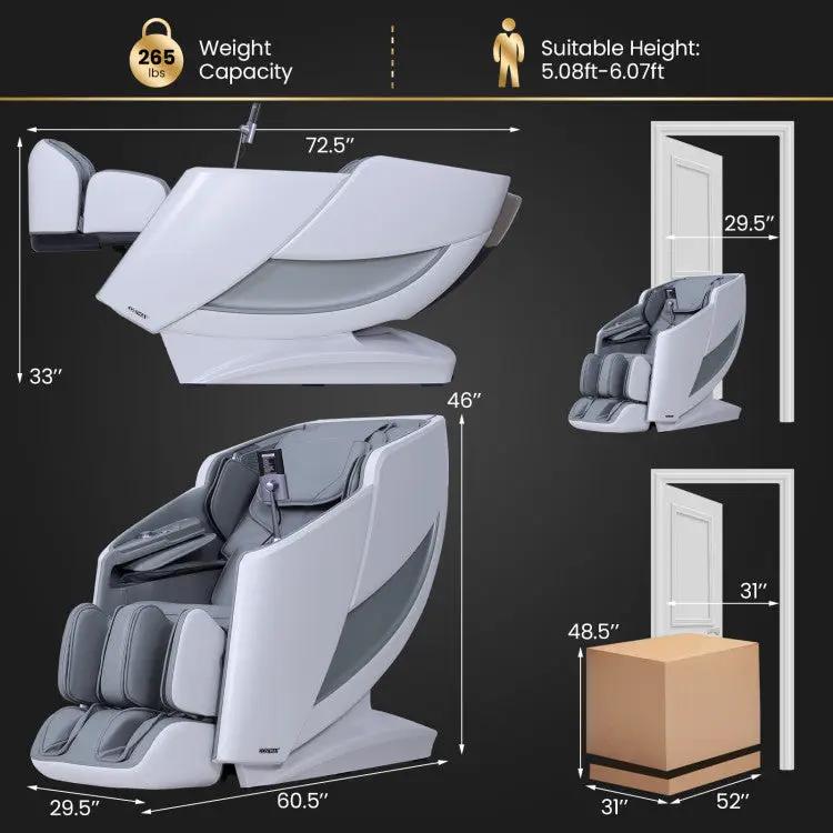 Zero Gravity Massage Recliner | 4D Massage | Foot Rollers | Airbags