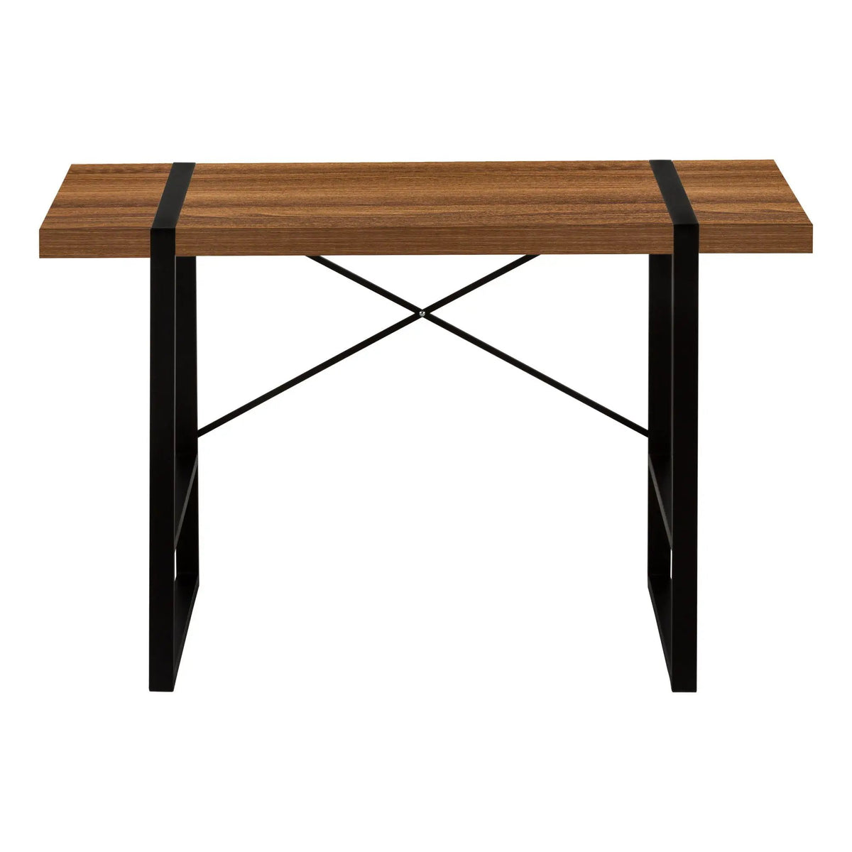 Industrial Computer Desk | 49 Inch Width | Robust Metal Legs | X-Shaped Support Bar
