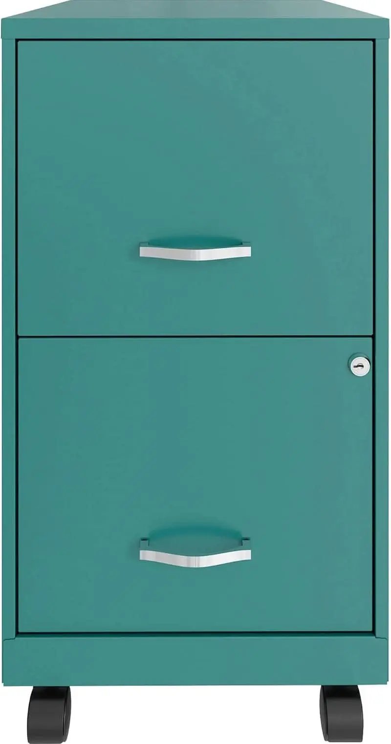 Teal LYS SOHO File Mobile Cabinet Locking Drawers 18 Inch from PriceLows™