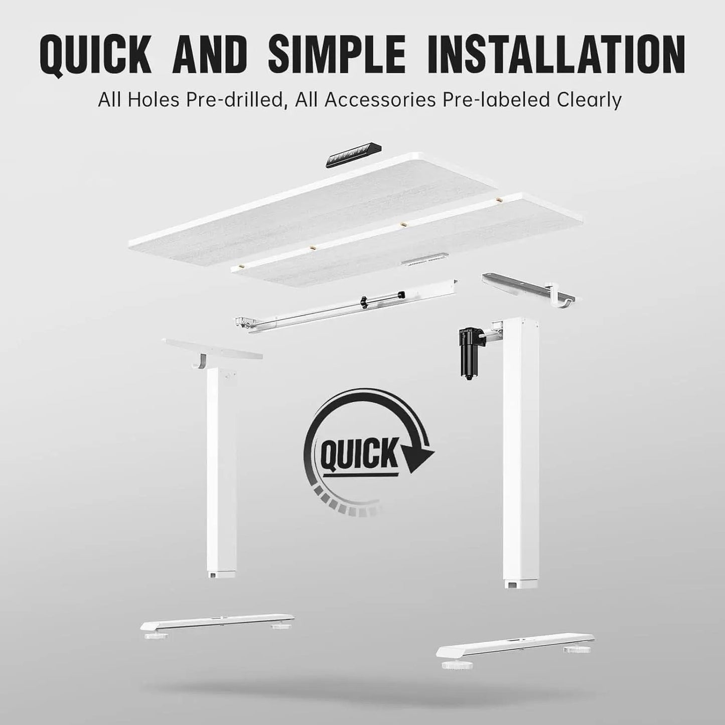 47 Inch Electric Standing Desk Height Adjustable Ergonomic from PriceLows™