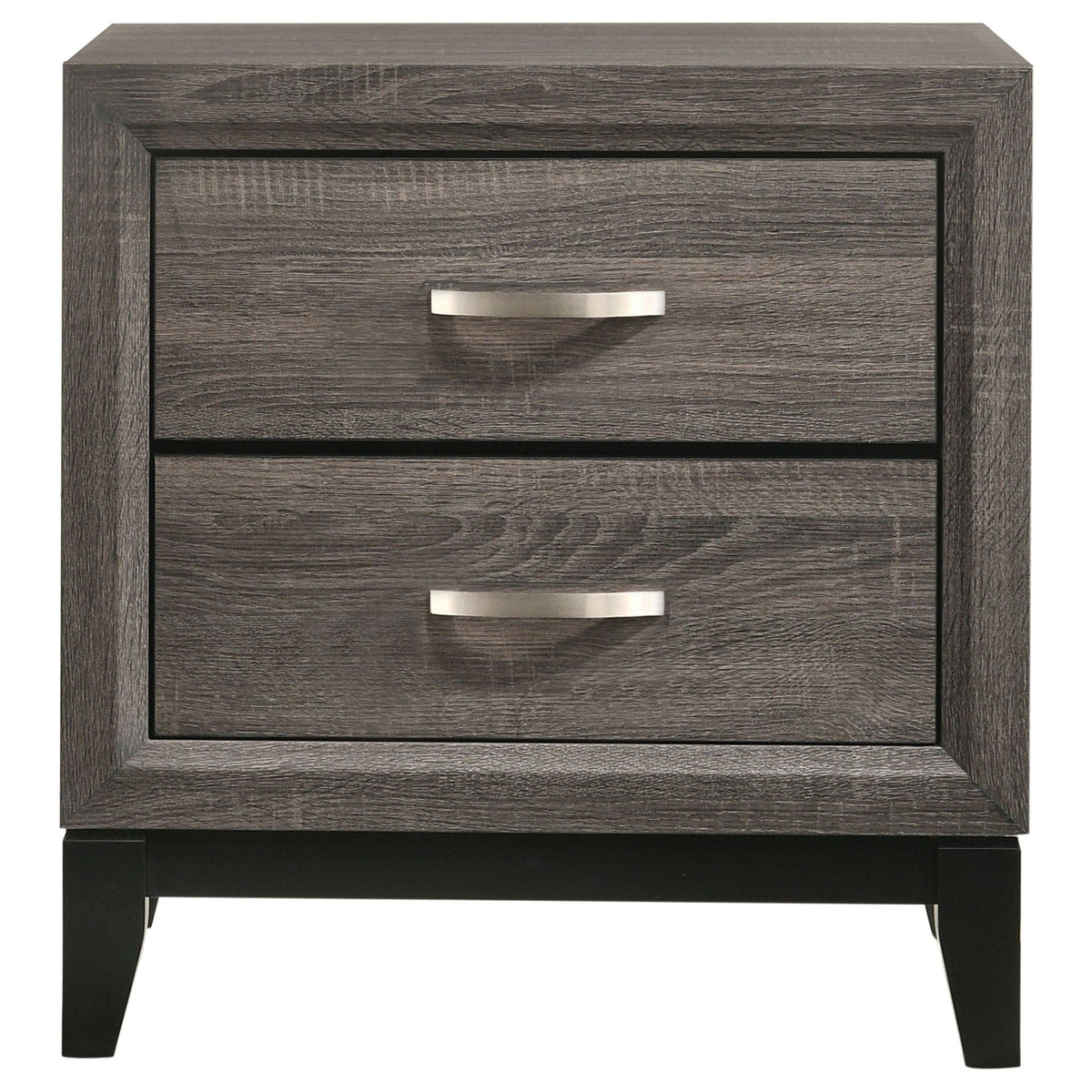 Watson Four-piece Queen Bedroom Set Grey | 63.5 x 84.5 x 56.5 in | Rubberwood & Engineered Wood | Oak