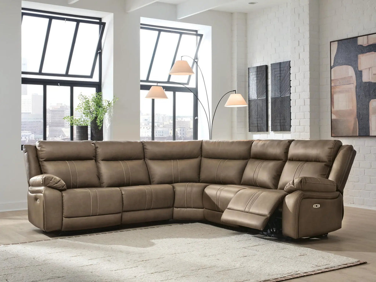 Reclining Sectional | Power Recline | Adjustable Headrests