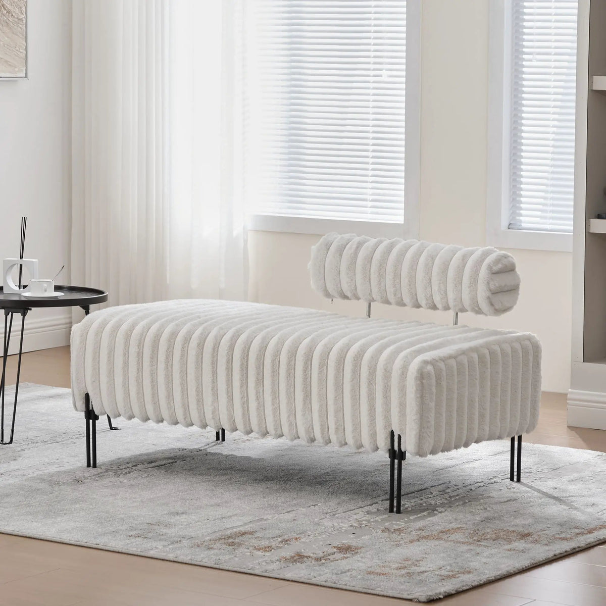 Mini Loveseat | Adjustable Backrest | Soft Upholstery | Sleek Elegant Design
