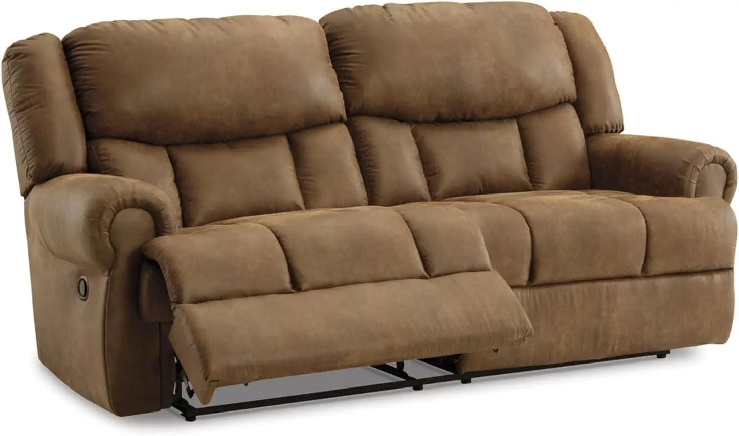 Boothbay Faux Leather 2 Seat Reclining Sofa Dark Brown from PriceLows™