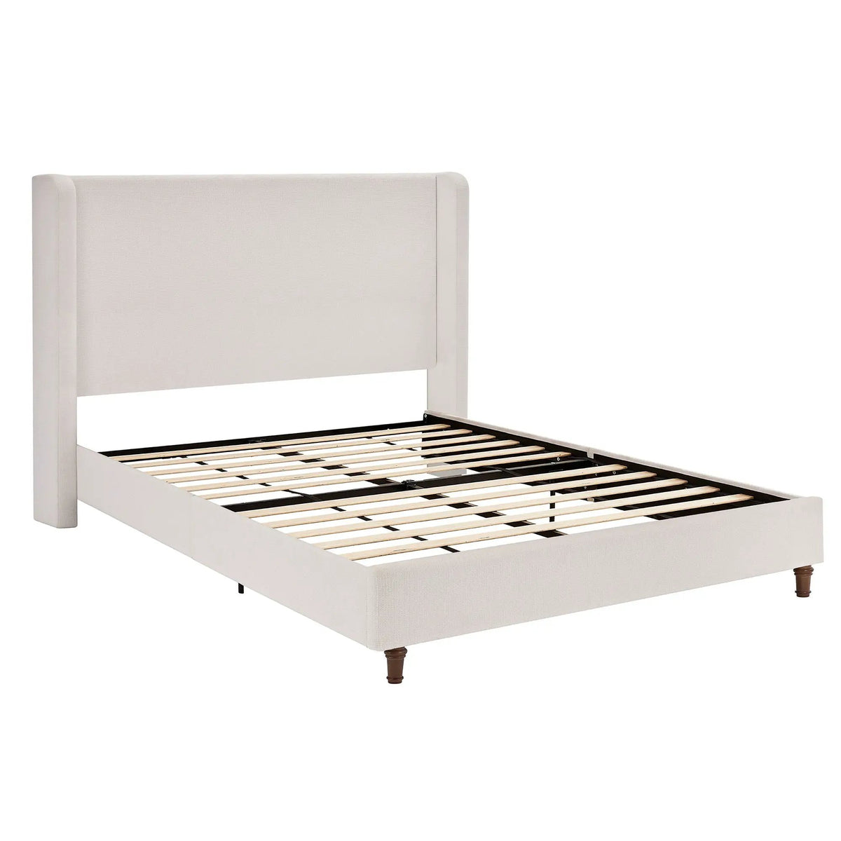 Harper Tall Headboard Upholstered Bed | Elegant Simplicity | No Box Spring Needed | 54 Inch Height