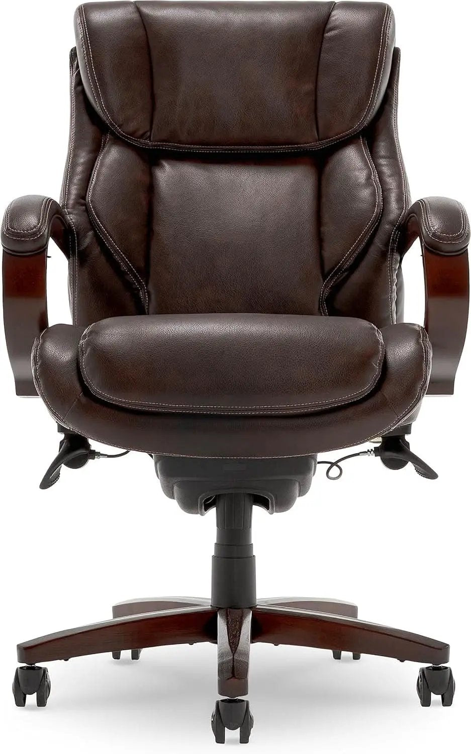 Bellamy Executive Office Chair With Memory Foam Cushions Brown Bonded Leather from PriceLows™