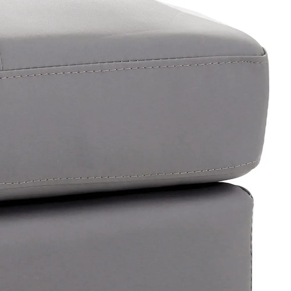 Tufted Ottoman | Compact Two Seater | White Finish | 23 In
