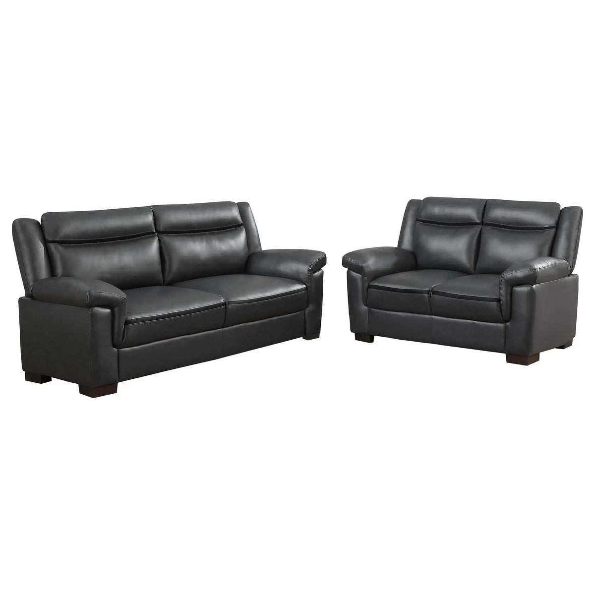 Arabella 2-piece Upholstered Padded Arm Sofa Set | 2-Piece Set | Living Room Furniture | Grey