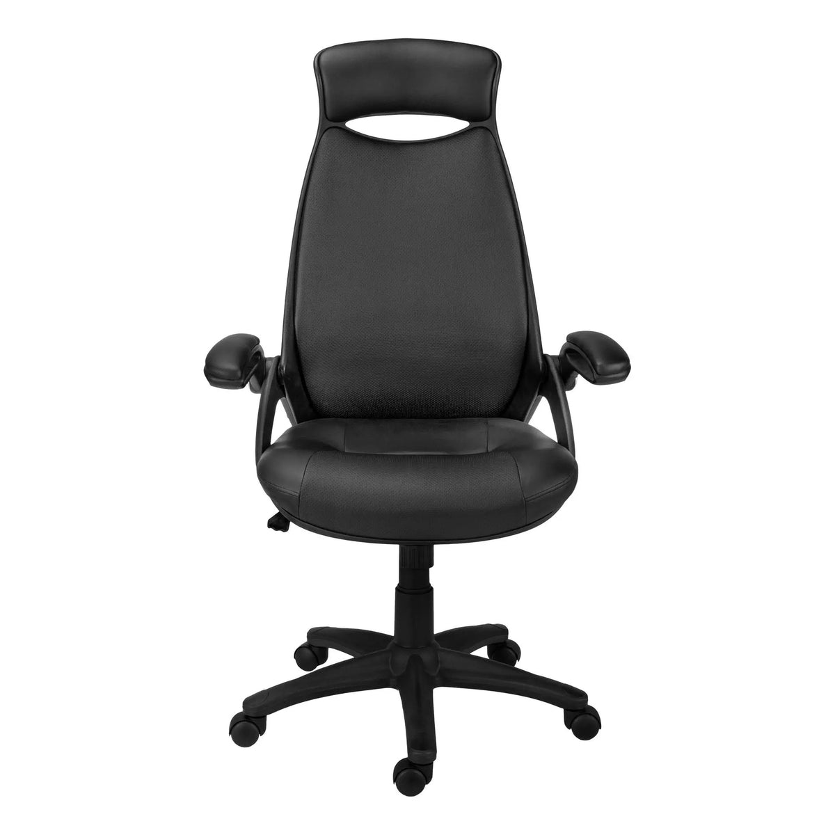 High-Back Executive Office Chair | Ergonomic Curved Backrest | Armrests | 45 Inch Height