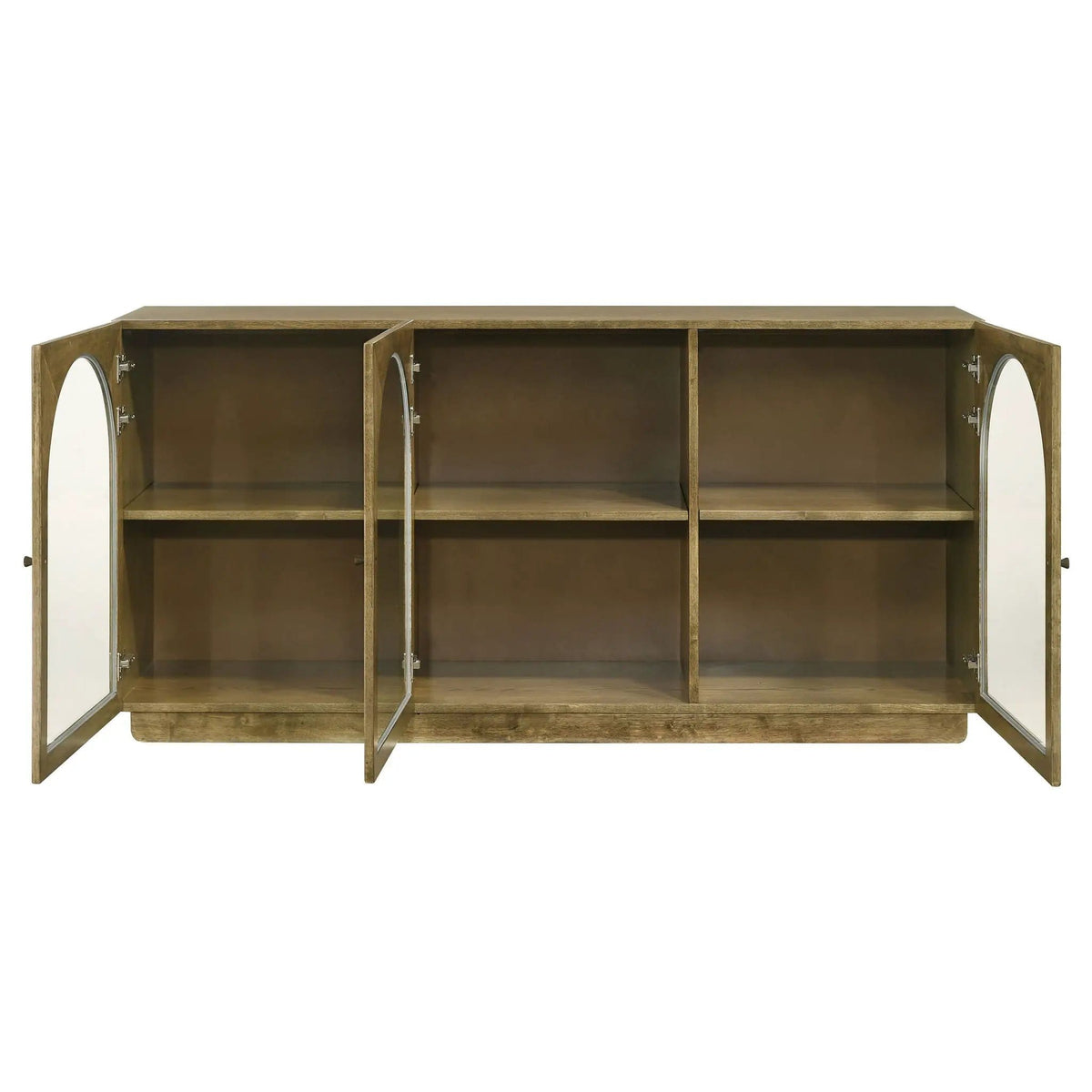 Castlewood 71-inch Dining Sideboard Buffet Server Brown | 70.75 x 17.75 x 35.75 in | Rubberwood & Engineered Wood | Oak