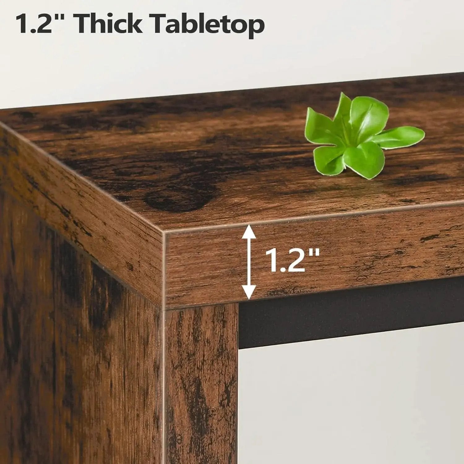 62 Inch Long Rustic Brown Console Table For Entryway from PriceLows™