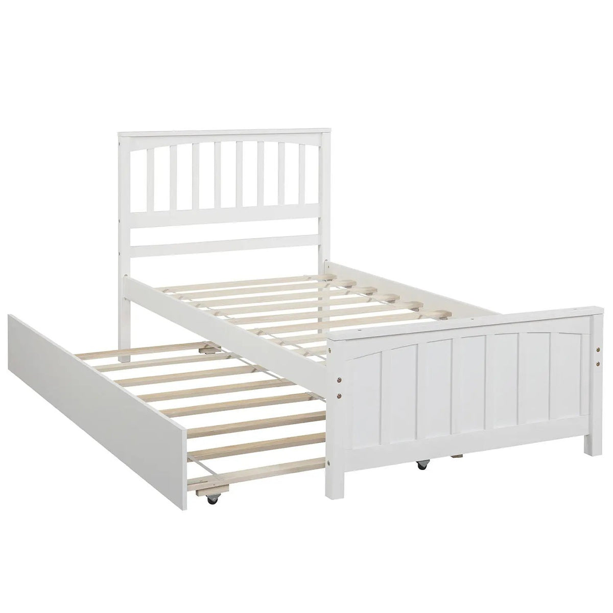 Wood Platform Bed | Headboard And Footboard | Classic Bed Frame | 41.1 Inch Height