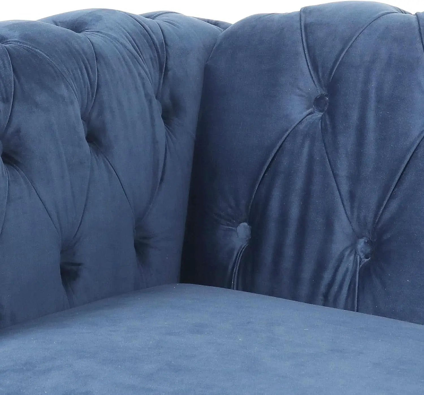 Three Piece Blue Velvet Chesterfield Sofa Set With Club Chair And Loveseat For Living Room from PriceLows™