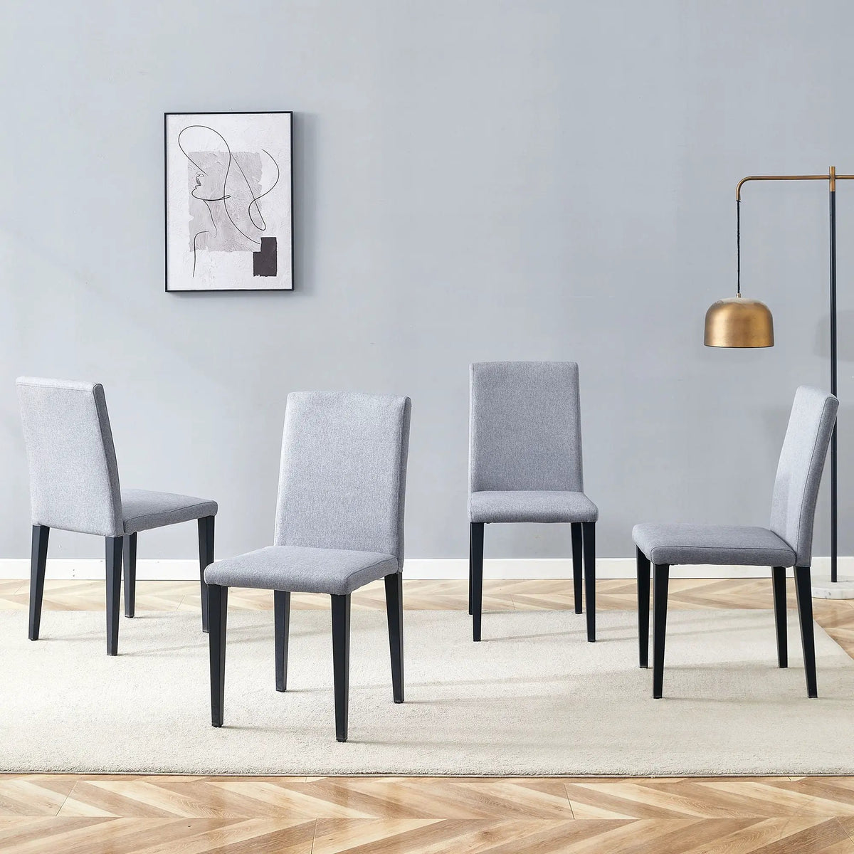 Versatile Dining Chairs | Metal Legs | Minimalist Nordic Style | PU Feel