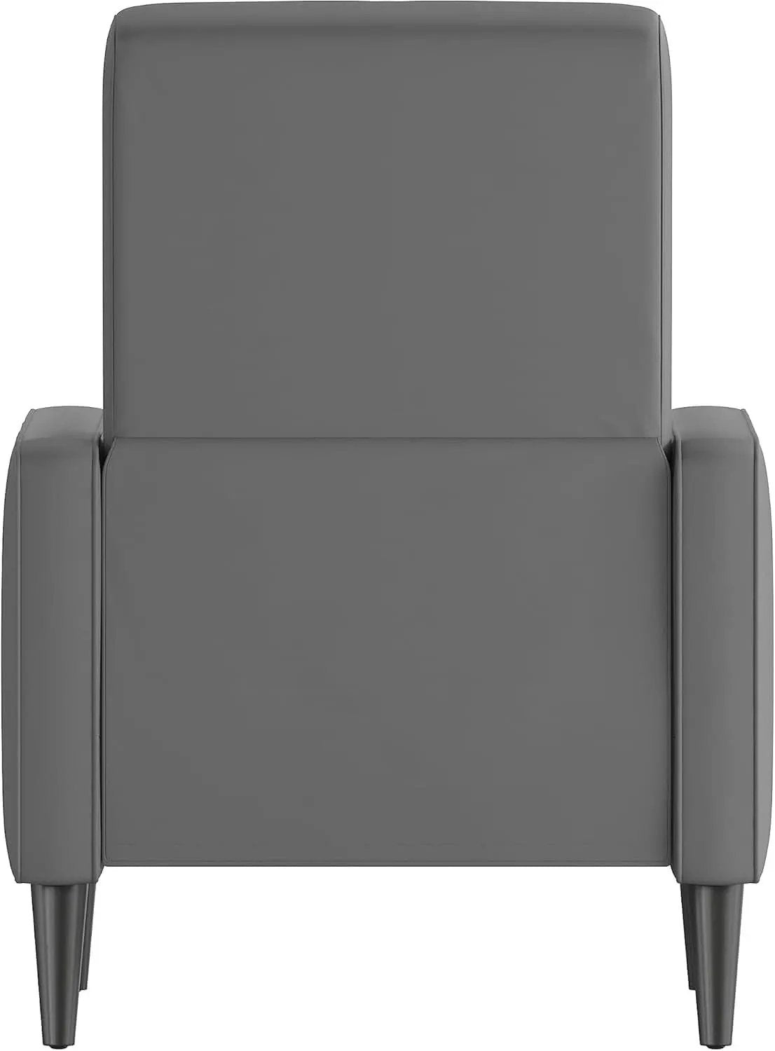 Ezra Pushback Recliner Light Gray LeatherSoft Mid Century Modern from PriceLows™