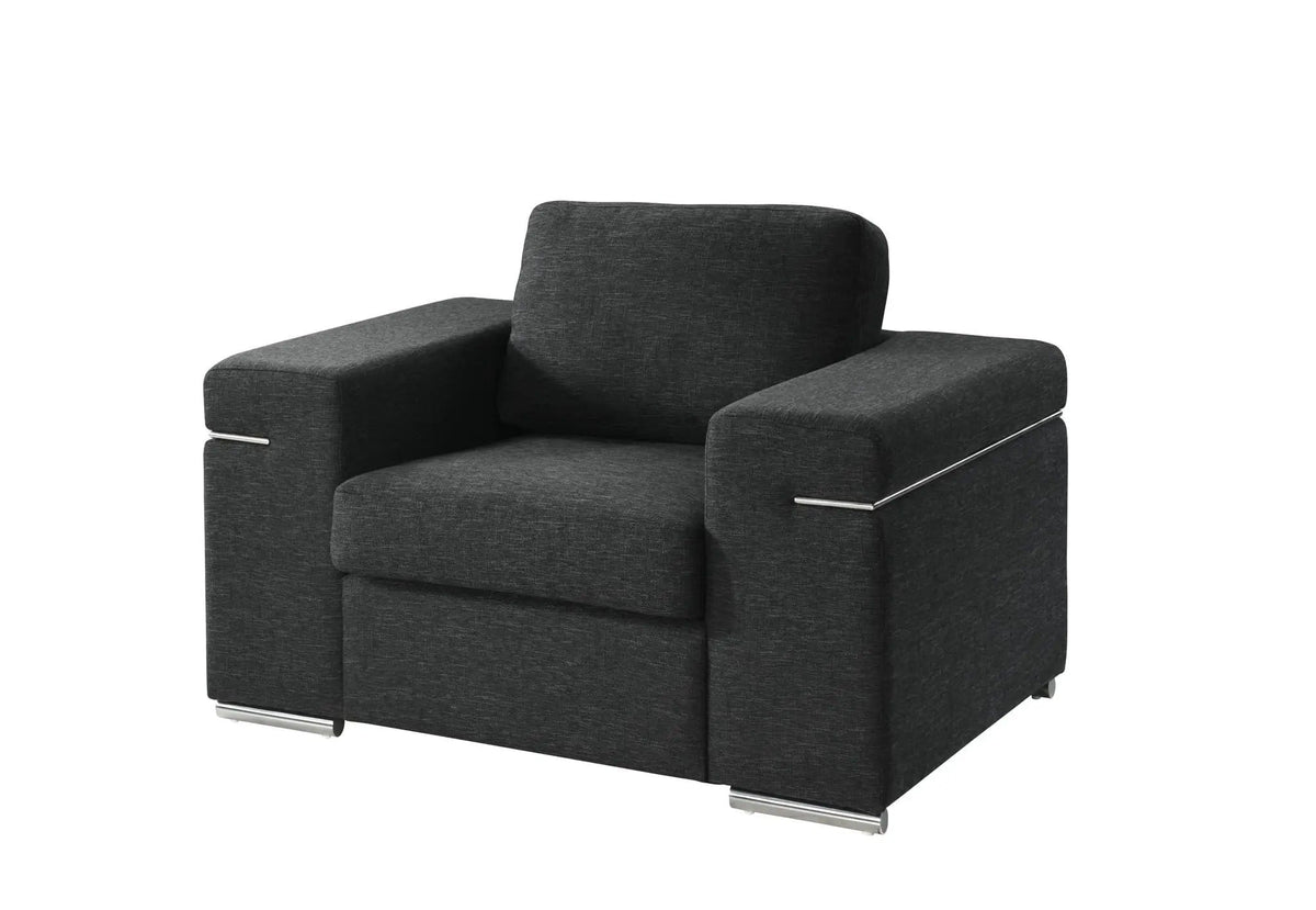 Gianna Fabric Arm Chair | 2 Pieces | Fabric & Metal | Living Room