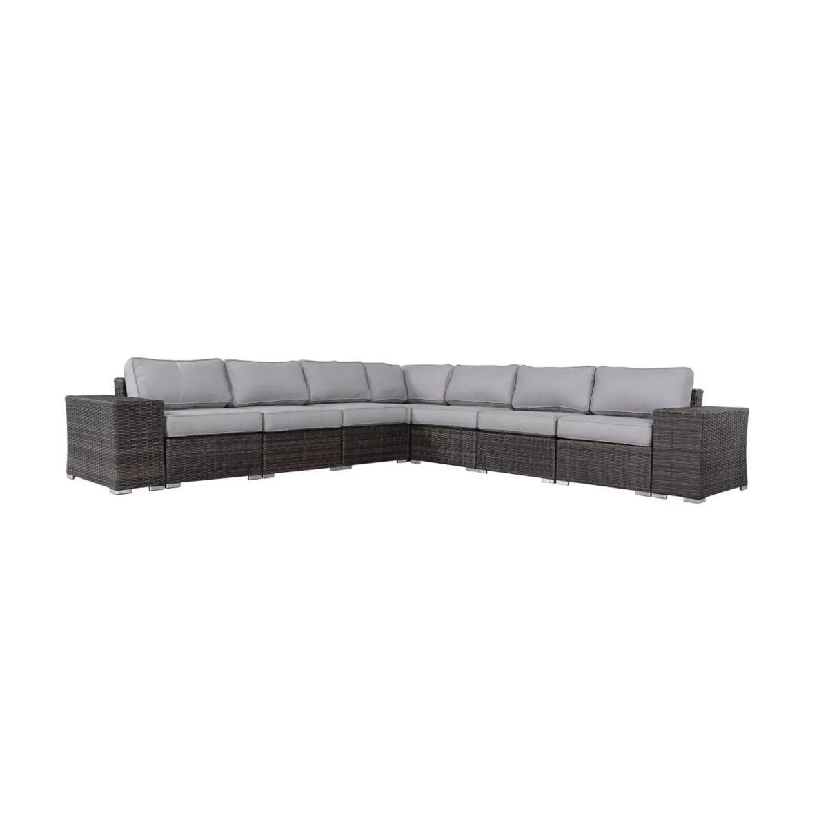 Rattan Sectional Sofa Set | Cushions Included | Durable Wicker Design | No Assembly Required
