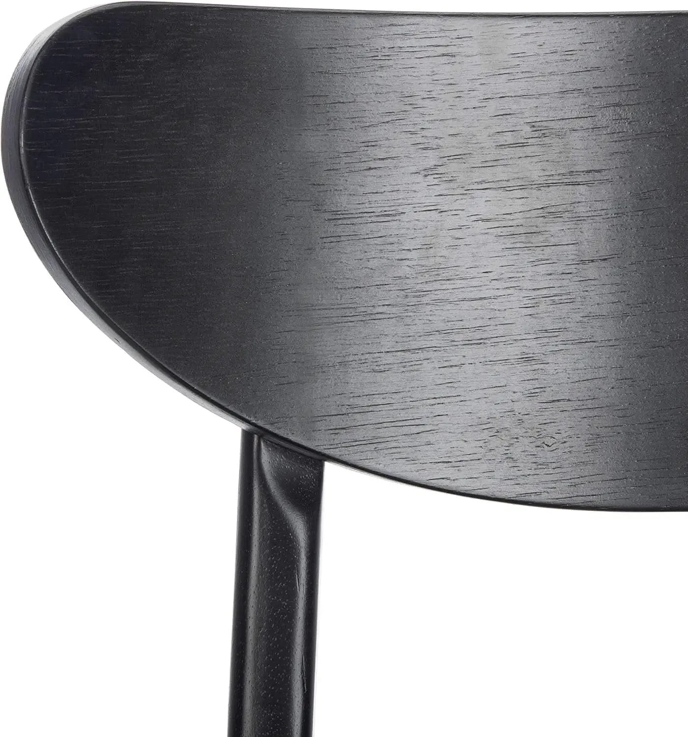 Home Lucca Retro Black Cushion Dining Chair Set Of 2 Wood from PriceLows™