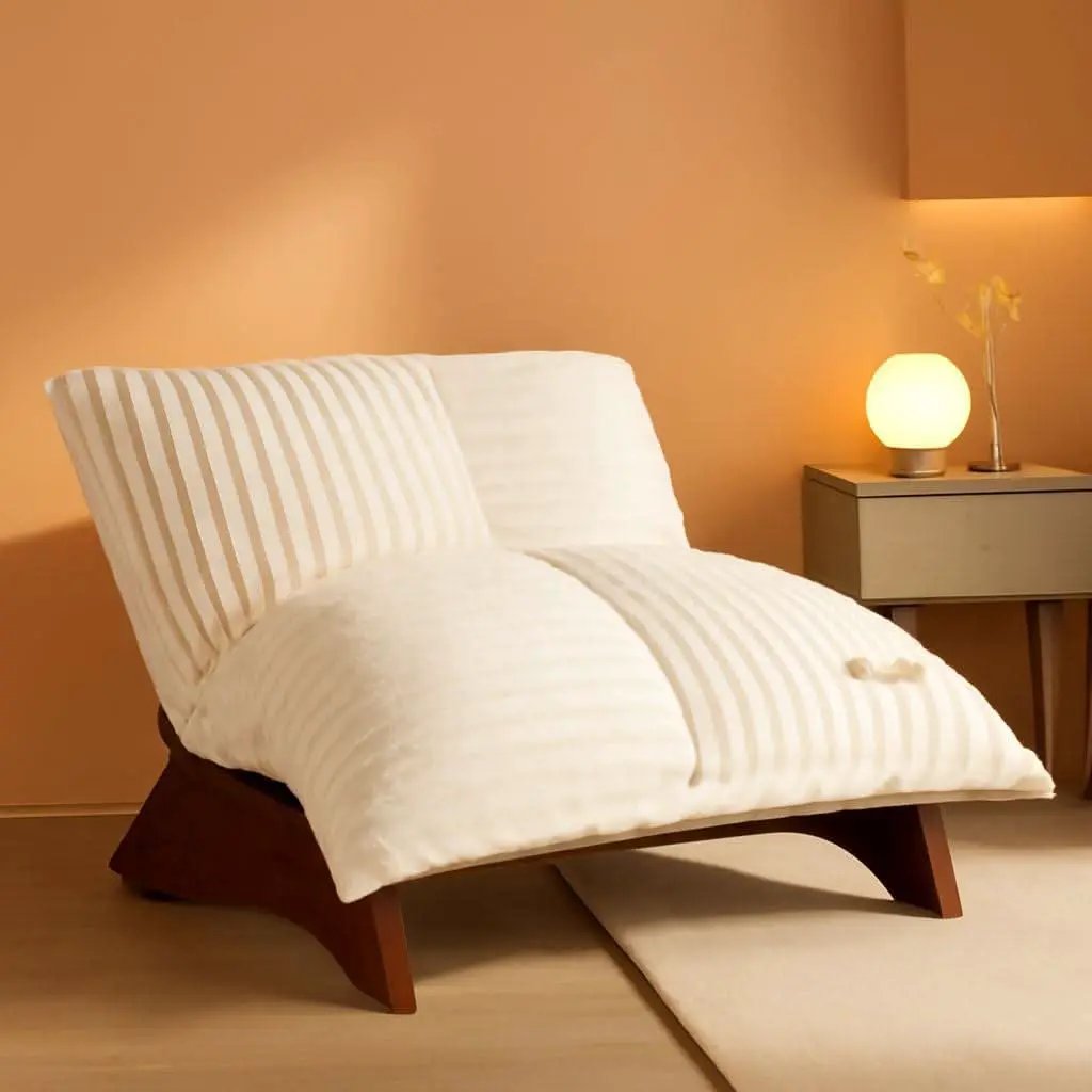 Beige Upholstered Living Room Chair Adjustable Backrest from PriceLows™