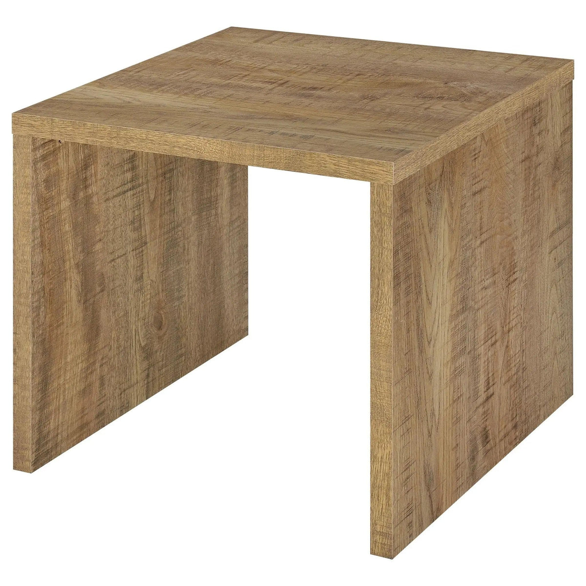Canoga Engineered Wood Accent Side End Table Mango | 23.5 x 23.5 x 21.75 in | Engineered Wood & Veneer | Living Room