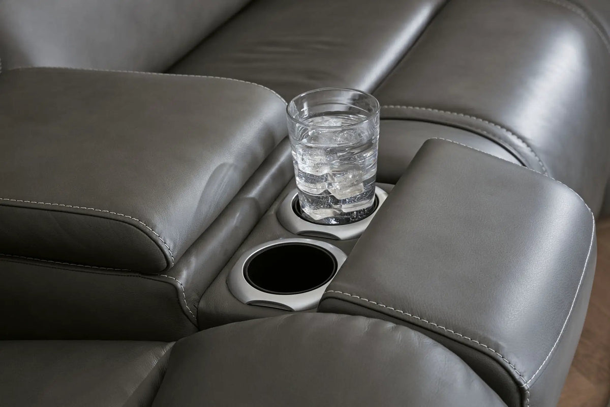 Power Reclining Sectional | USB Charging | Adjustable Headrests | Mocha