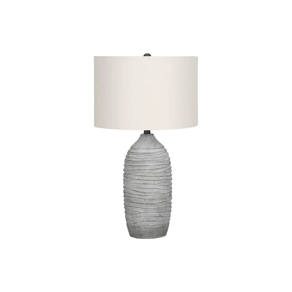 Lighting, Table Lamp Modern - | 15 x 15 x 27 in | Linen | Gray