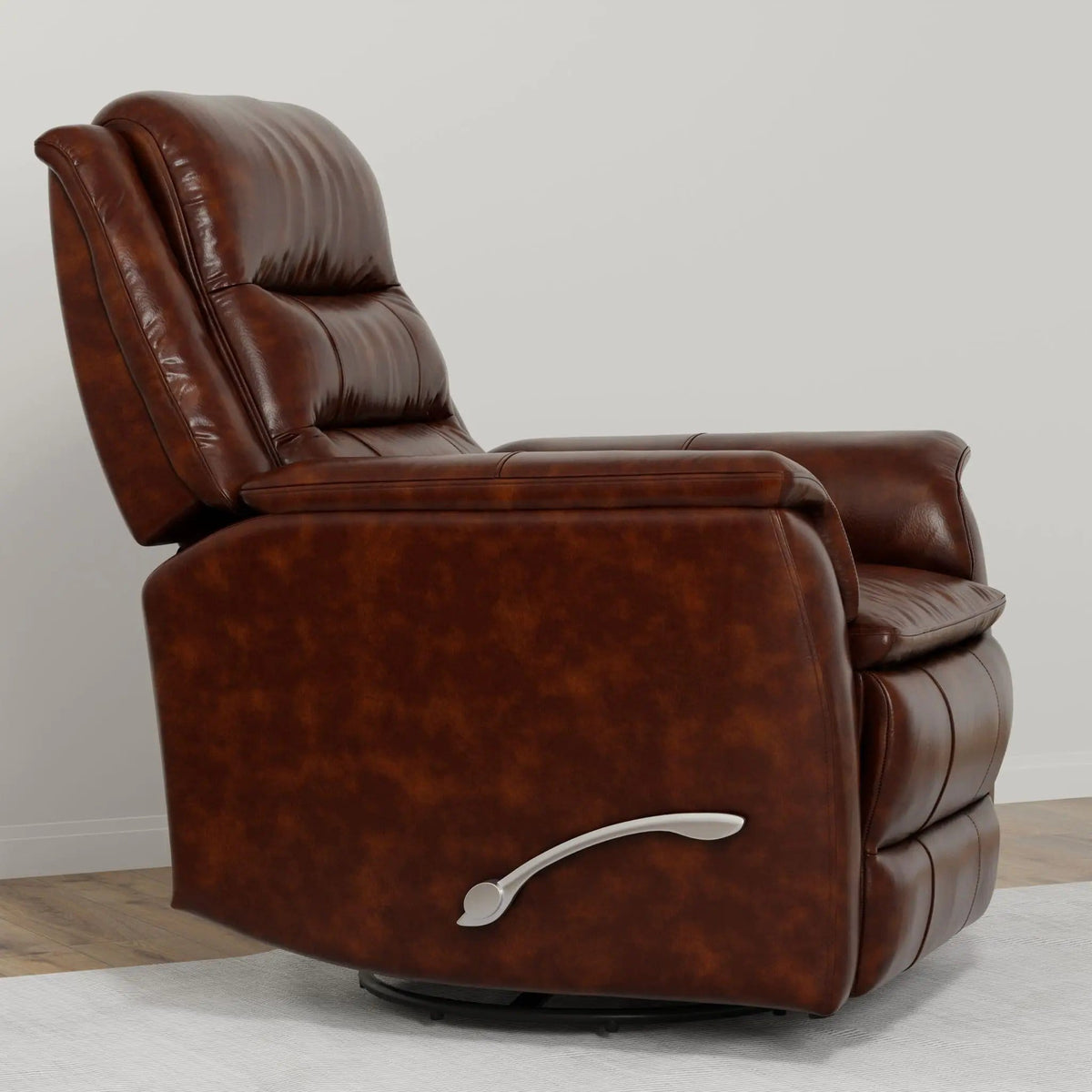 Swivel Recliner With Manual Adjustable Footrest Swivel Chair | 2 Pieces | Metal | Living Room