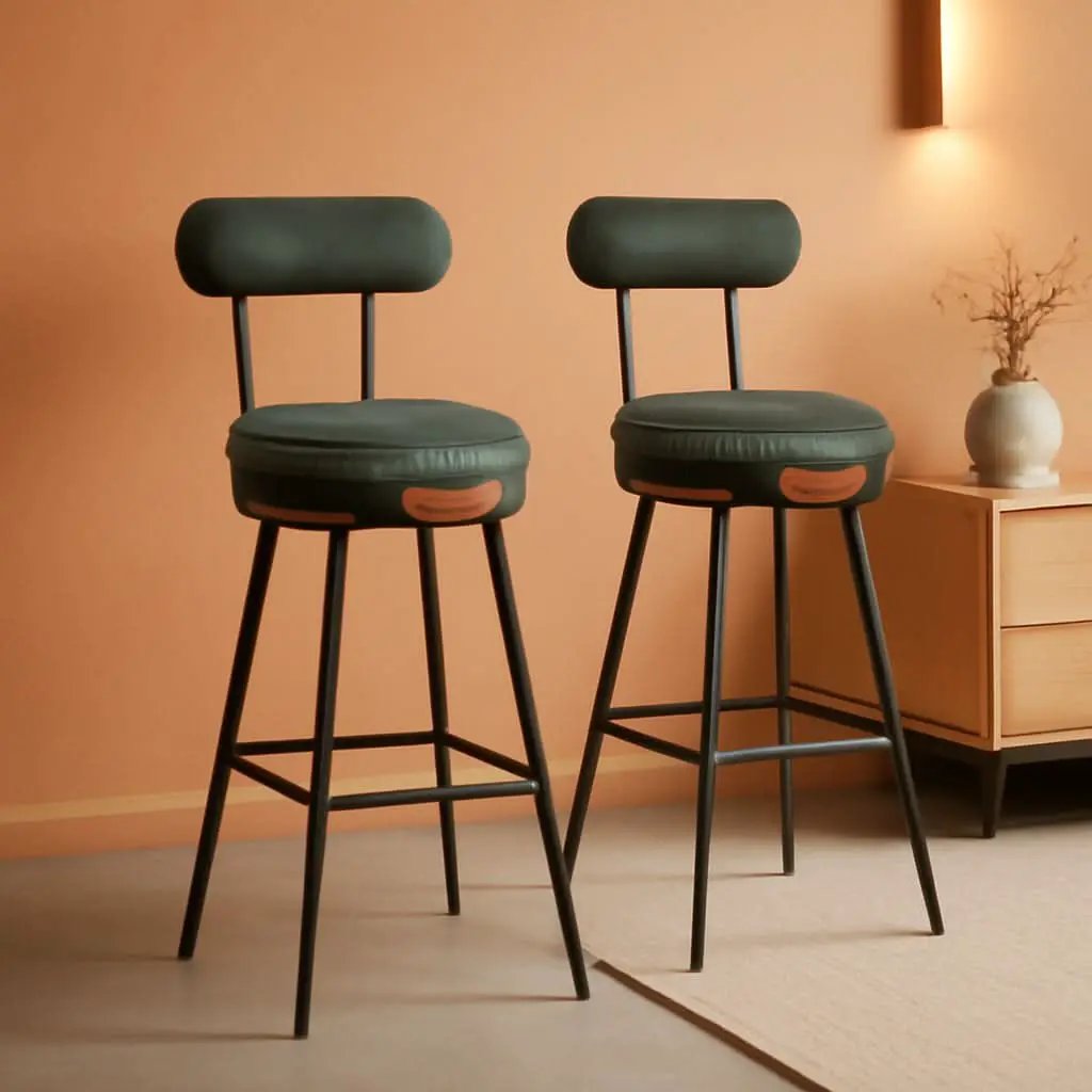 Forest Green 30 Inch Bar Stools Set Of 2 For Kitchen from PriceLows™