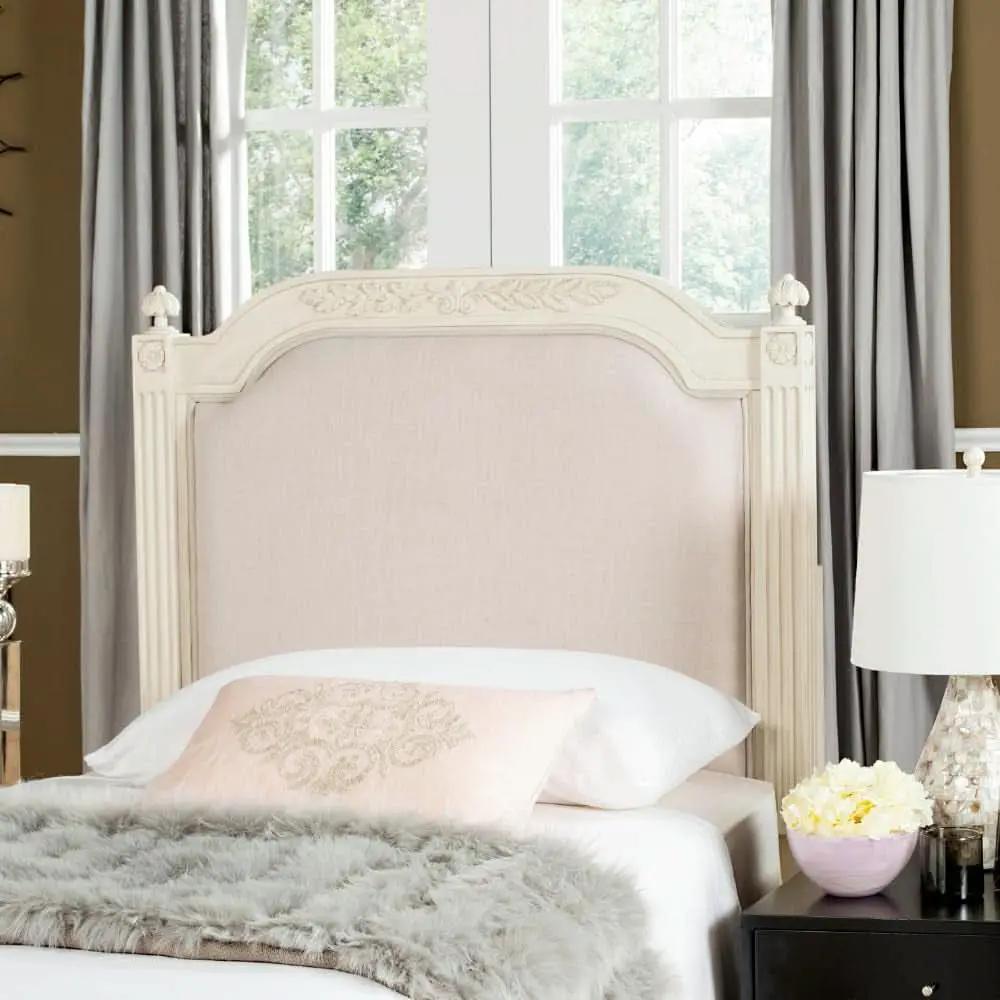 Tufted Linen Rustic Beige Headboard for Twin Beds from PriceLows™