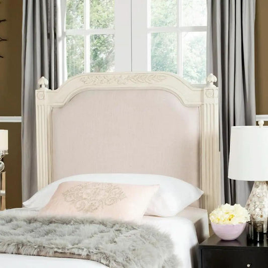 Tufted Linen Rustic Beige Headboard for Twin Beds from PriceLows™