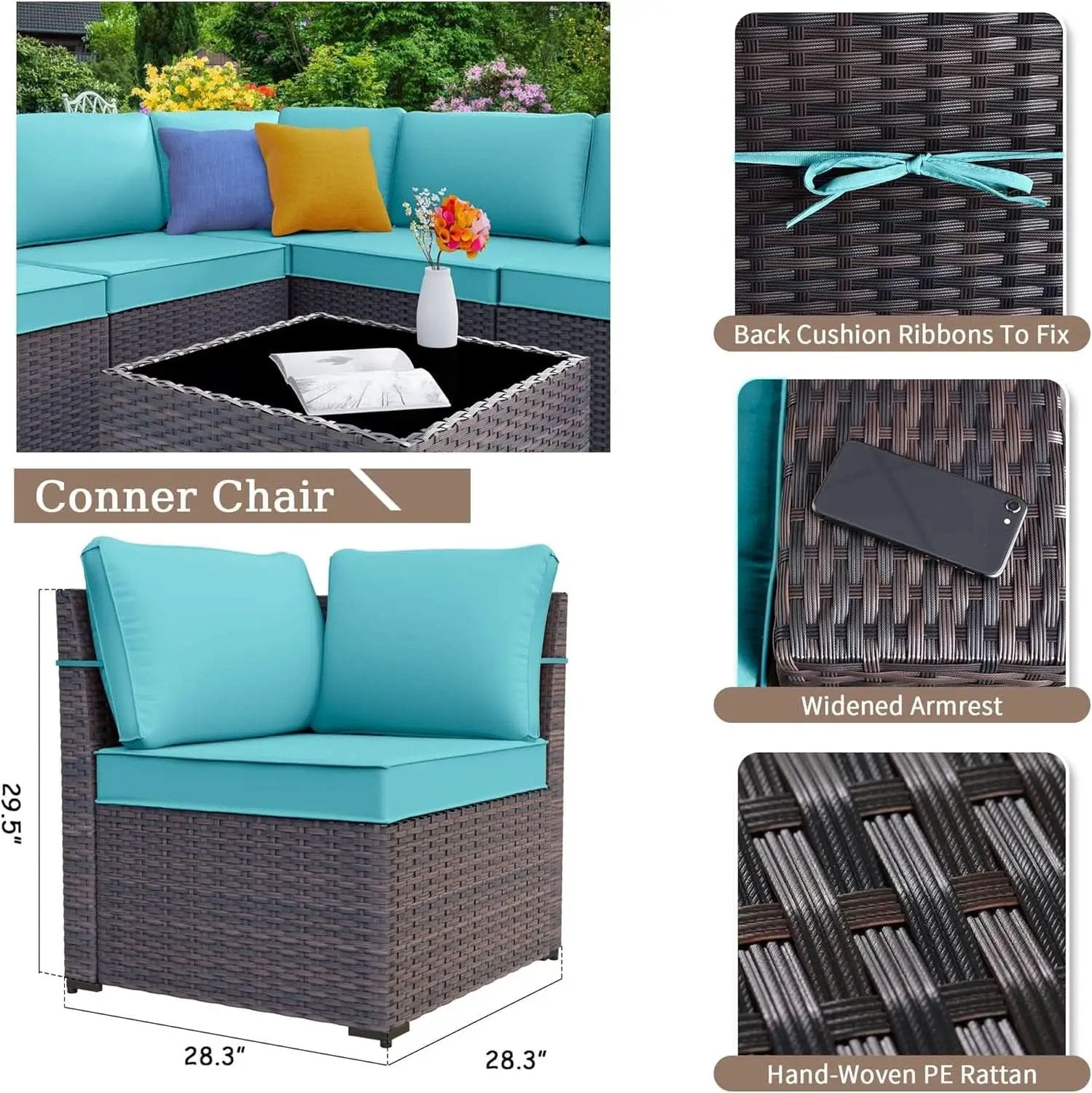 Rattan Patio Furniture Set With Fire Pit Table from PriceLows™