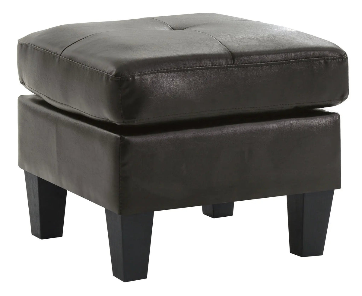 Tufted Ottoman | Compact Two Seater | White Finish | 23 In