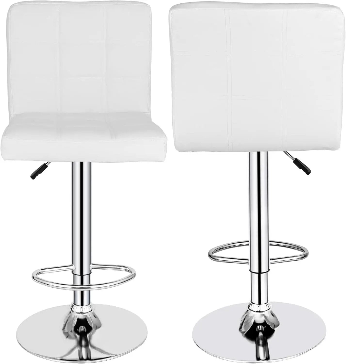X Large White Adjustable Counter Height Bar Stools Swivel 4 Pack from PriceLows™