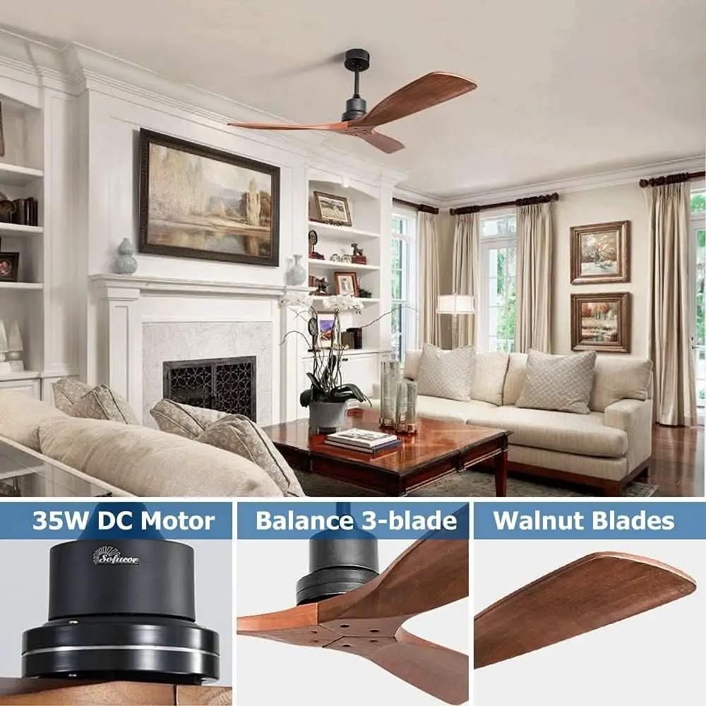 52 Inch Low Profile Ceiling Fan With Remote Indoor Outdoor from PriceLows™