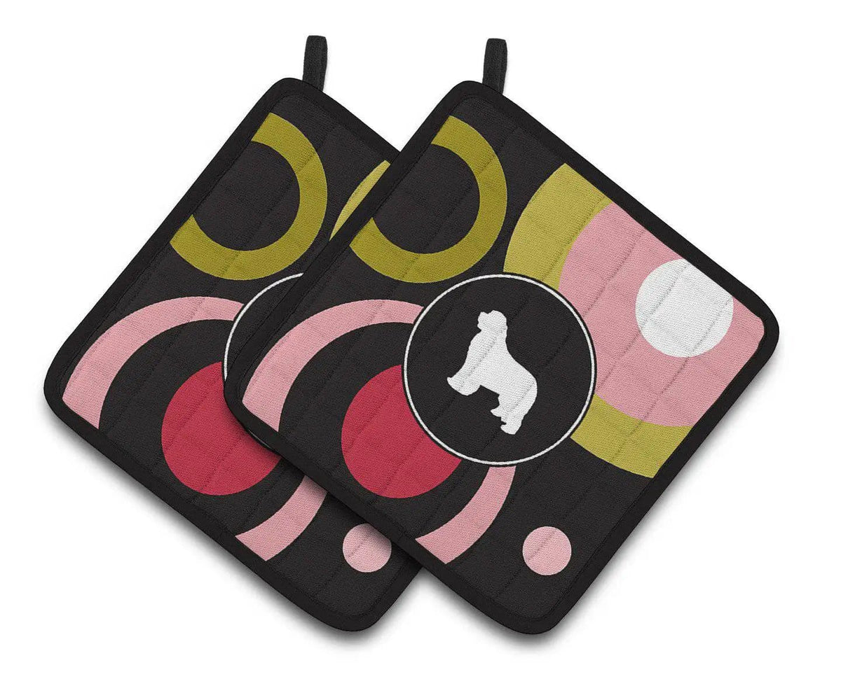 Pot Holder Set of 2 | Heat Resistant Quilted Hot Pads | 7.5 x 7.5 Inch | Newfoundland (Style 2)