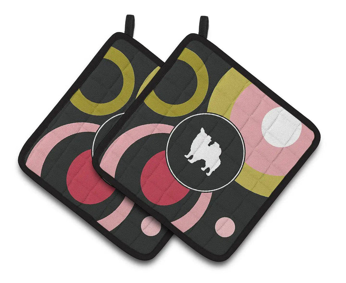 Pot Holder Set of 2 | Heat Resistant Quilted Hot Pads | 7.5 x 7.5 Inch | Chihuahua (Style 7)