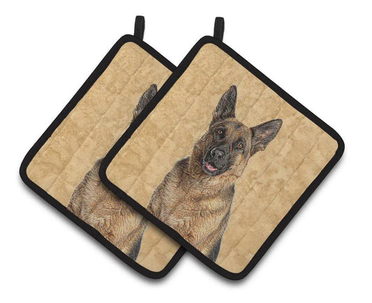 Pot Holder Set of 2 | Heat Resistant Quilted Hot Pads | 7.5 x 7.5 Inch | Jack Russell Terrier (Style 5)