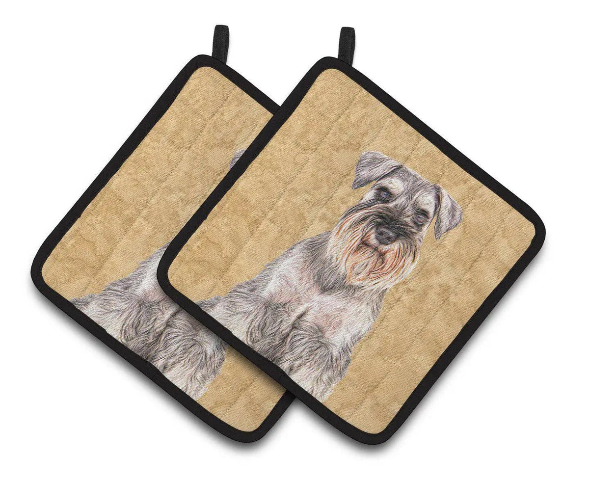 Pot Holder Set of 2 | Heat Resistant Quilted Hot Pads | 7.5 x 7.5 Inch | German Shepherd (Style 3)