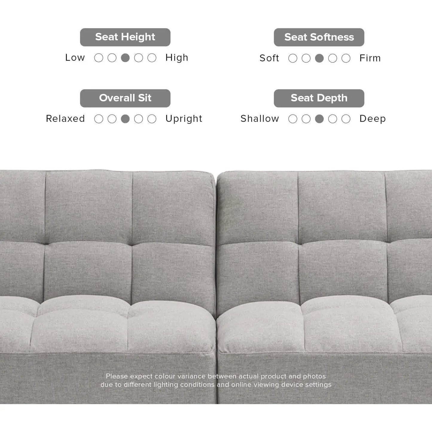 Gray Fabric Twin Futon Sofa Bed With Arms For Small Rooms from PriceLows™