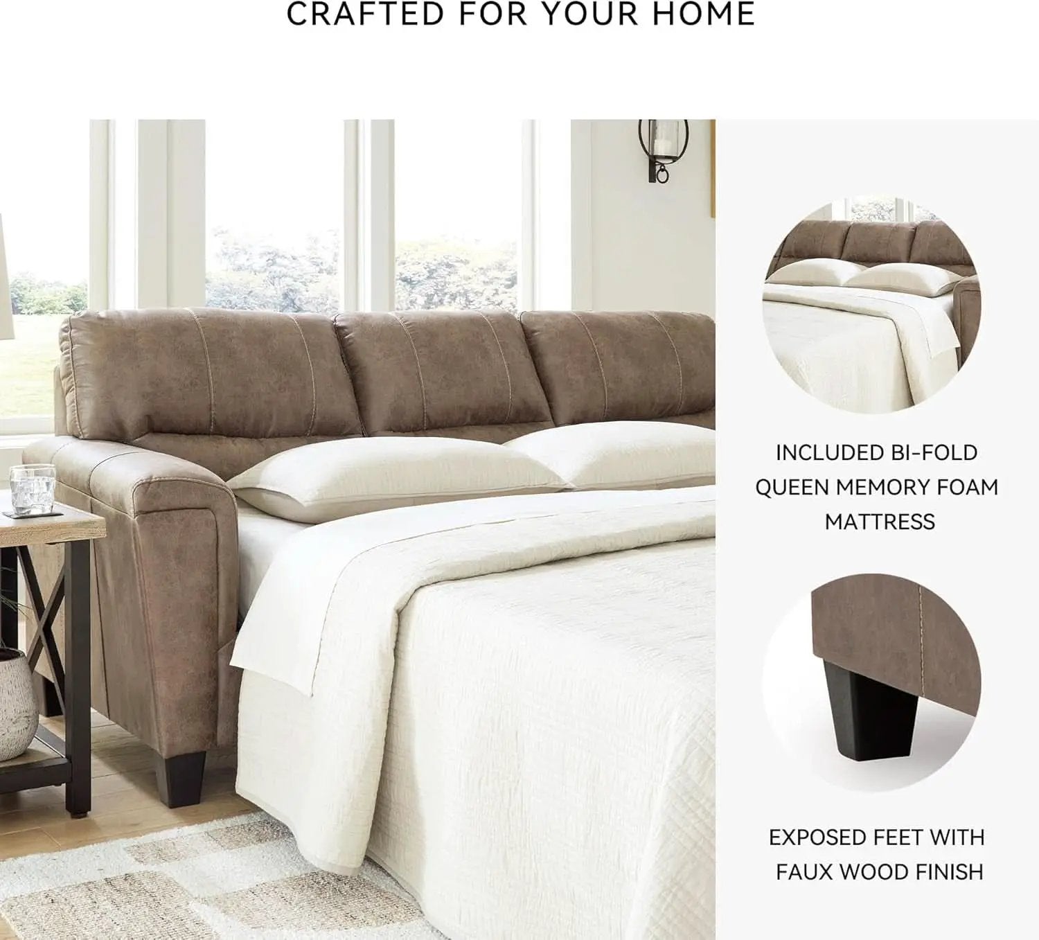 Queen Dark Brown UltraPremium Sleeper Sofa Collection from PriceLows™