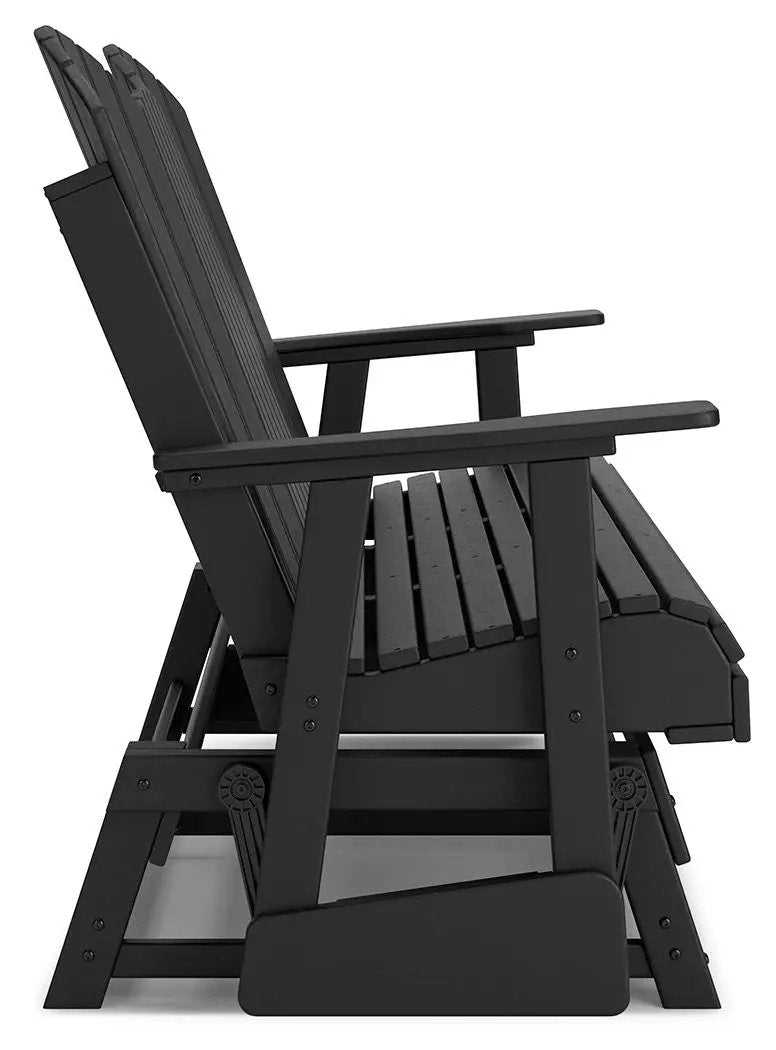 Hyland Wave Glider Loveseat | Adirondack-Inspired Design | 67 Inch Width | Outdoor Seating