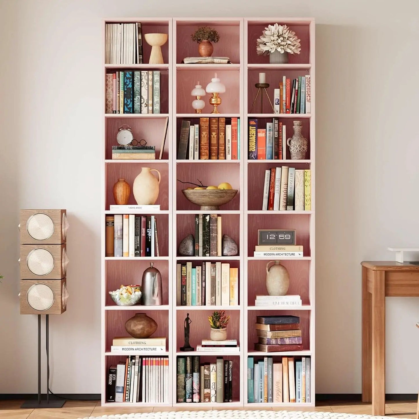 Tall Narrow Eight Tier Corner Bookcase For Home Office from PriceLows™