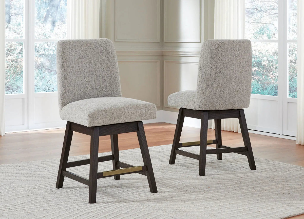 Rectangular Counter Table Set | Dark Oak Finish | Modern Design